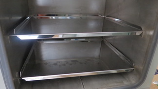 Solid stainless steel shelf