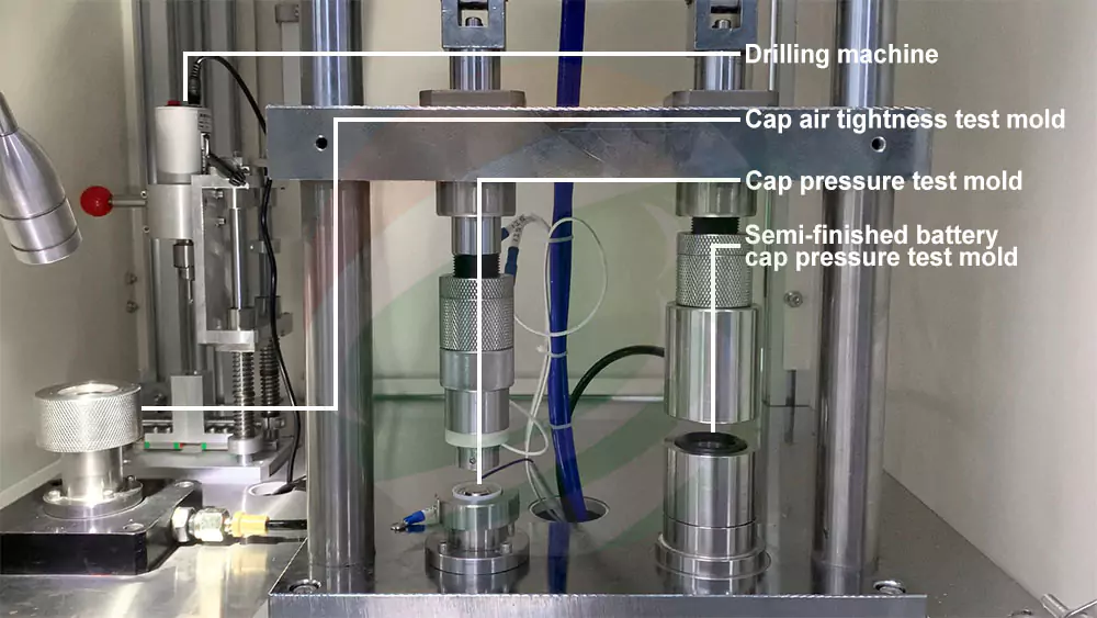 Battery cap air tightness test