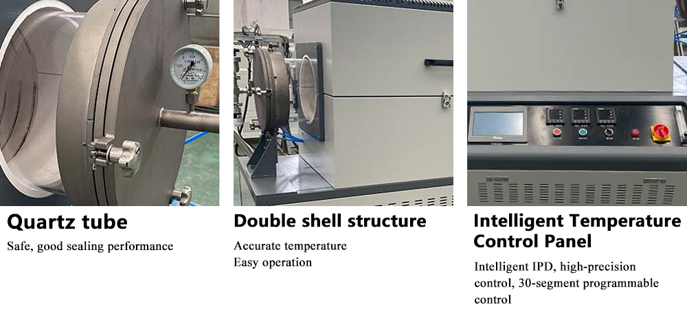 Three Heating Zones Tube Furnace