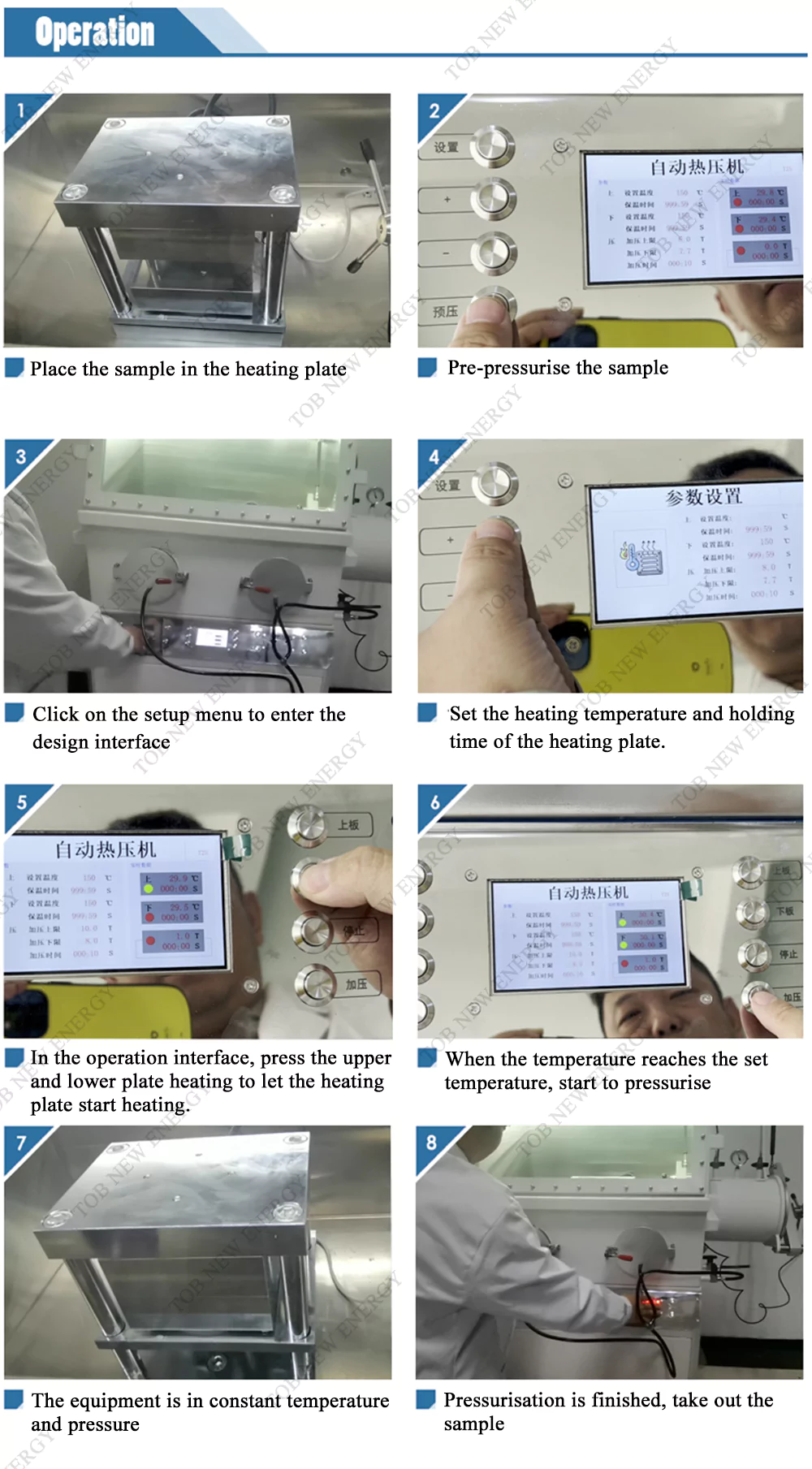 Glove Box Heat Tablet Press Machine