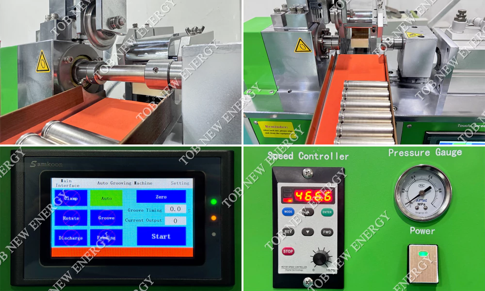 Automatic Cylindrical Cells Cans Grooving Machine