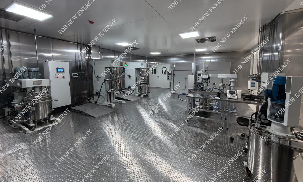 slurry mixing system for the pouch cell production line