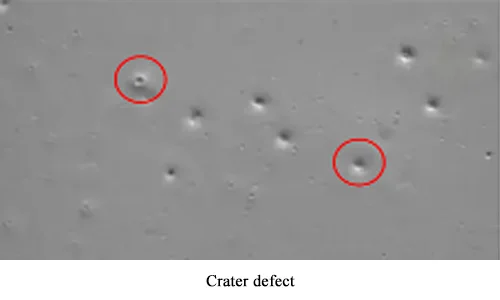 Crater defect Crater defect