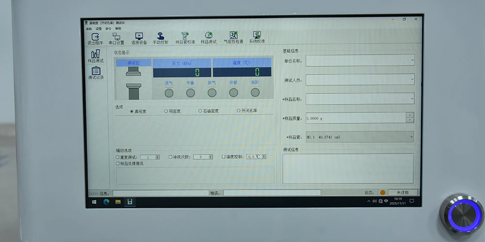 True Density and Porosity Analyzer