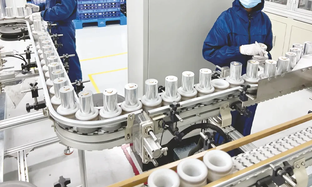 21700 tabless battery production line assembly process
