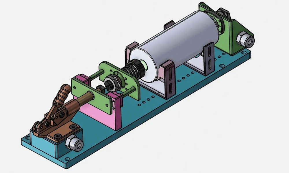 Cylindrical Battery Test Fixture for High-Current Cell Testing