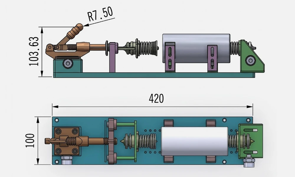Cylindrical Battery Test Fixture for High-Current Cell Testing
