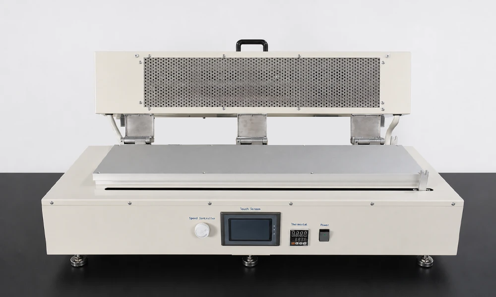 TOB-VFC-800 electrode coating machine in customized gray color