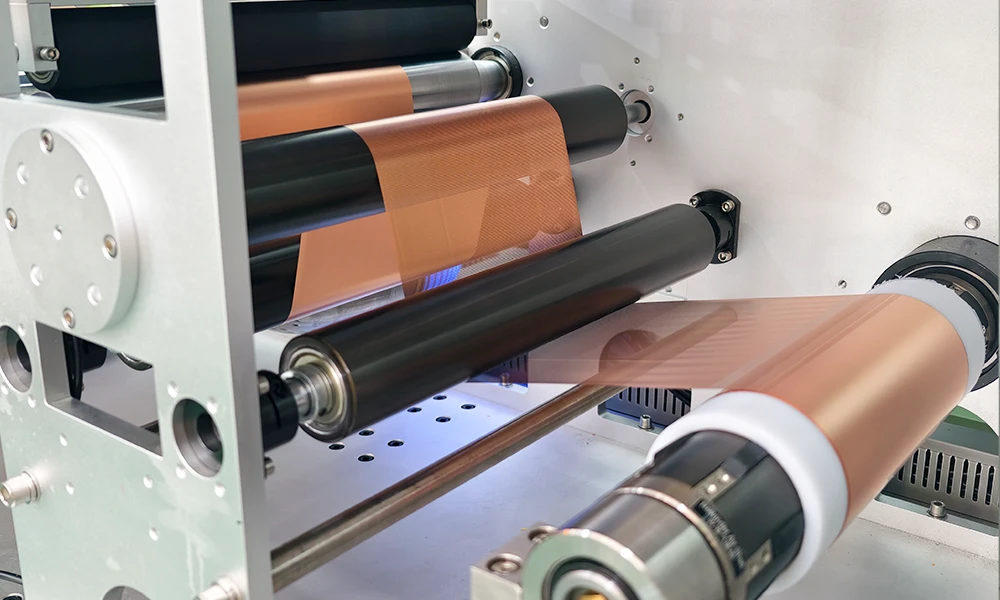 Automatic wind and rewind stations with 3-inch shafts on the TOB-F200W-T3 laser driller