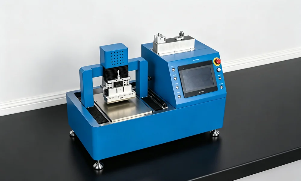 TOB-EFCA300X200 slot die coating machine on a bench in a battery laboratory