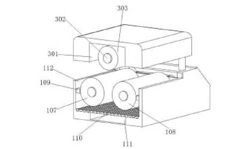 CN215696773U Figure 3 - first cross-sectional view of the calender