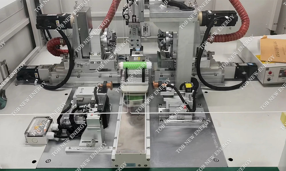 Positive and negative electrode end-face flattening machine for 32140 tabless cylindrical cell jelly rolls