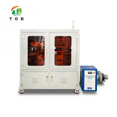 TOB-F200W-T3 copper foil laser drilling machine with three fiber laser heads and servo unwinding